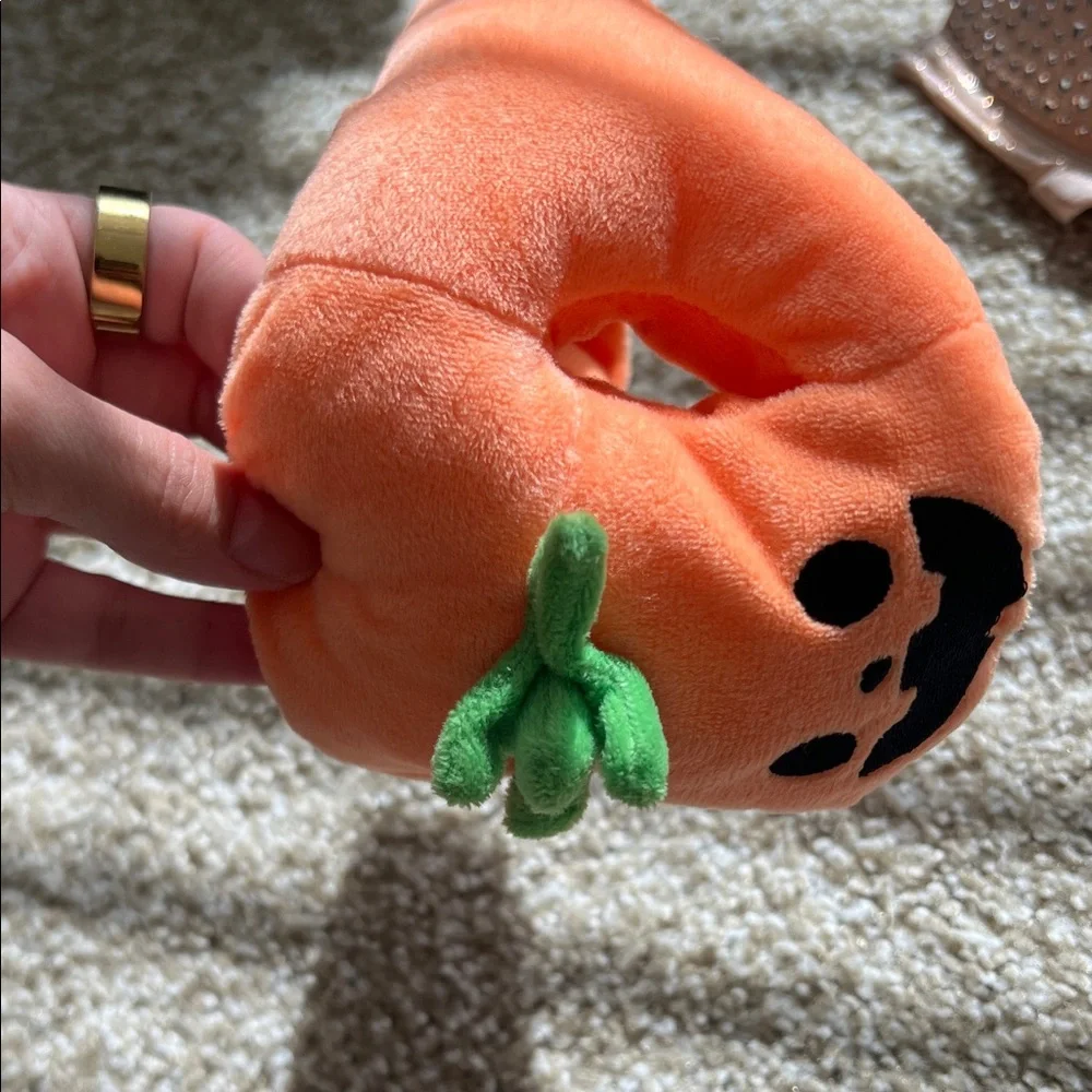 Orange Pumpkin Plush Cat Hat